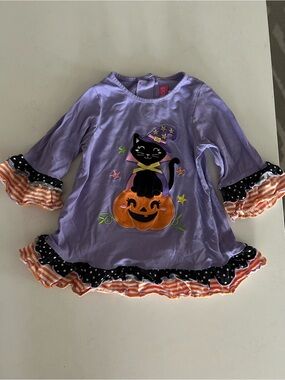 Goodlad Purple Halloween Cat & Pumpkin Tunic Dress | girls 5T